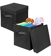 ShellKingdom Storage Bins, Foldable Fabric Storage Cubes with Lid, Clothes Storage Organizer Draw...