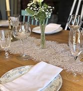 Pardecor Lace Table Runner 13x120 Inch Wedding Table Runners Flower Table Runner Vintage Lace Clo...
