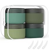 ME.FAN Travel Containers for Toiletries, TSA Approved 1.5 oz Silicone Cream Jars, Leak-proof Trav...