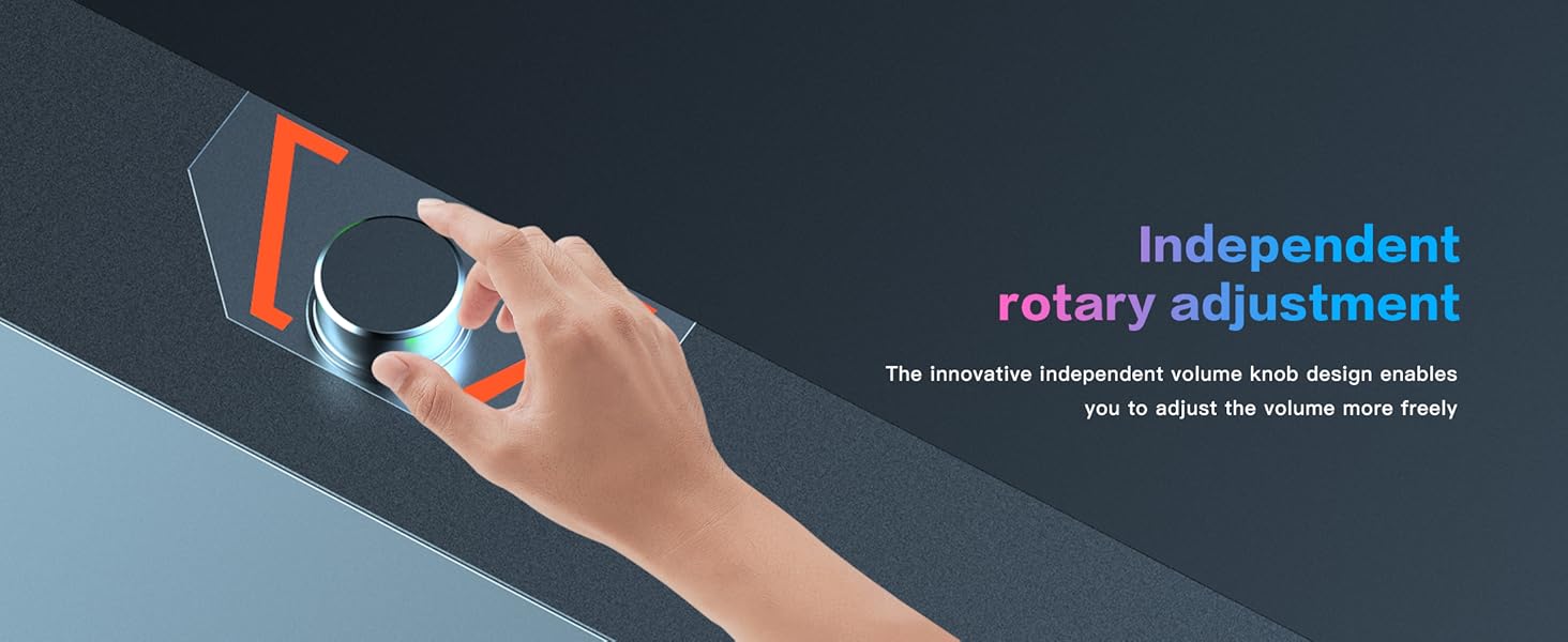 Fine-tuning knob for easy volume adjustment