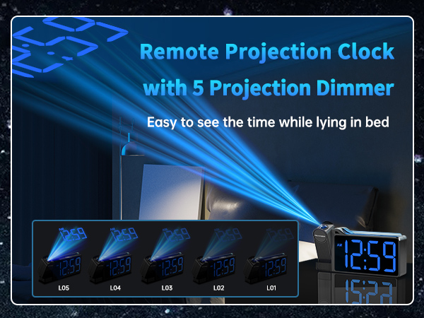 led projection clock