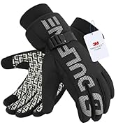 DULFINE Waterproof & Windproof Winter Work Gloves for Men/Women, 3M Thinsulate Thermal,Touch Scre...