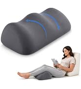 Goldencivetcat Memory Foam Knee Pillow for Back Sleeping – Half Moon Bolster for Legs, Under Knee...
