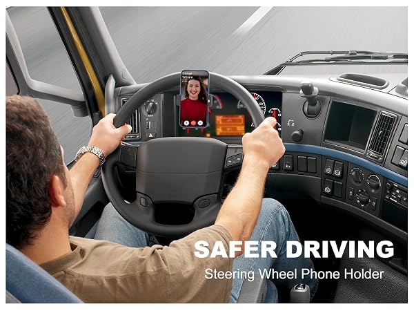 phone holder for steering wheel