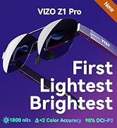TOZO VIZO Z1 Pro AR Glasses with 160" OLED Display, 120Hz, Full HD 2D & 3D, 6000 nits Brightness,...