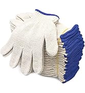 Evridwear Cotton Polyester String Knit Shell Safety Protection Work Gloves for Painter Mechanic I...
