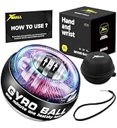 XMALL Torque Ball Hand Exerciser, Grip Strength Trainer, Forearm Strengthener, Wrist Power Gyro B...