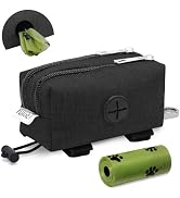 VOXGET Dog Poop Bag Holder for Leashes, Puppy Treat Pouch Carrier with 2 Zipper Pockets and Clip ...