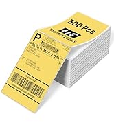 Phomemo 4x6 Thermal Label Printer Paper - 500 PCS Yellow 4"x6" Fan-Fold Shipping Supplies Labels ...