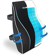 Gel Lumbar Support Pillow for Office Chair Car, Gaming Chair Lower Back Pain Relief Memory Foam C...