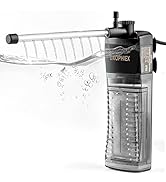 DXOPHIEX Internal Filter for Aquarium, Submersible Aquarium Filter for 5-12gallon Fish Tank and T...