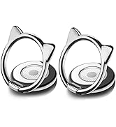 aceyoon Cat Phone Ring Holder 2 Pack Ultra Thin Magnetic Cell Phone Kicktand 360 Rotation Phone F...