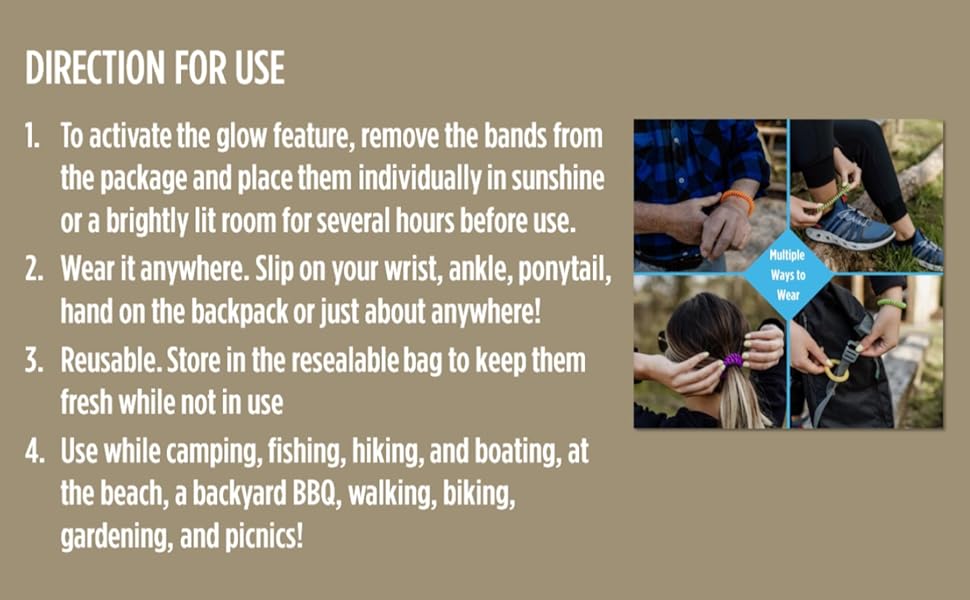 Mosquito Repellent Bands Glow In The Dark 24 pack