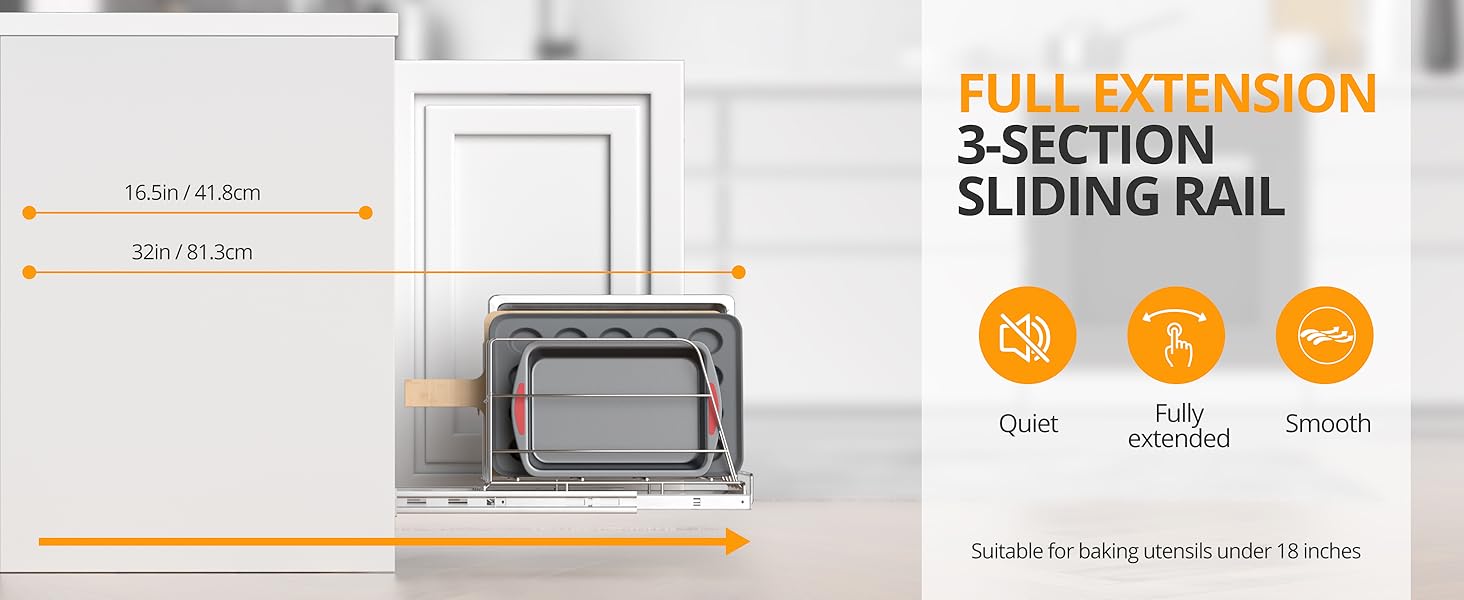 Sliding Rack for Bakeware & Trays