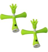 2Pcs Green Portable Golf Tee Adjustable ABS Anti-Flying Tripod Multifunctional Pin-up Reduce Side...