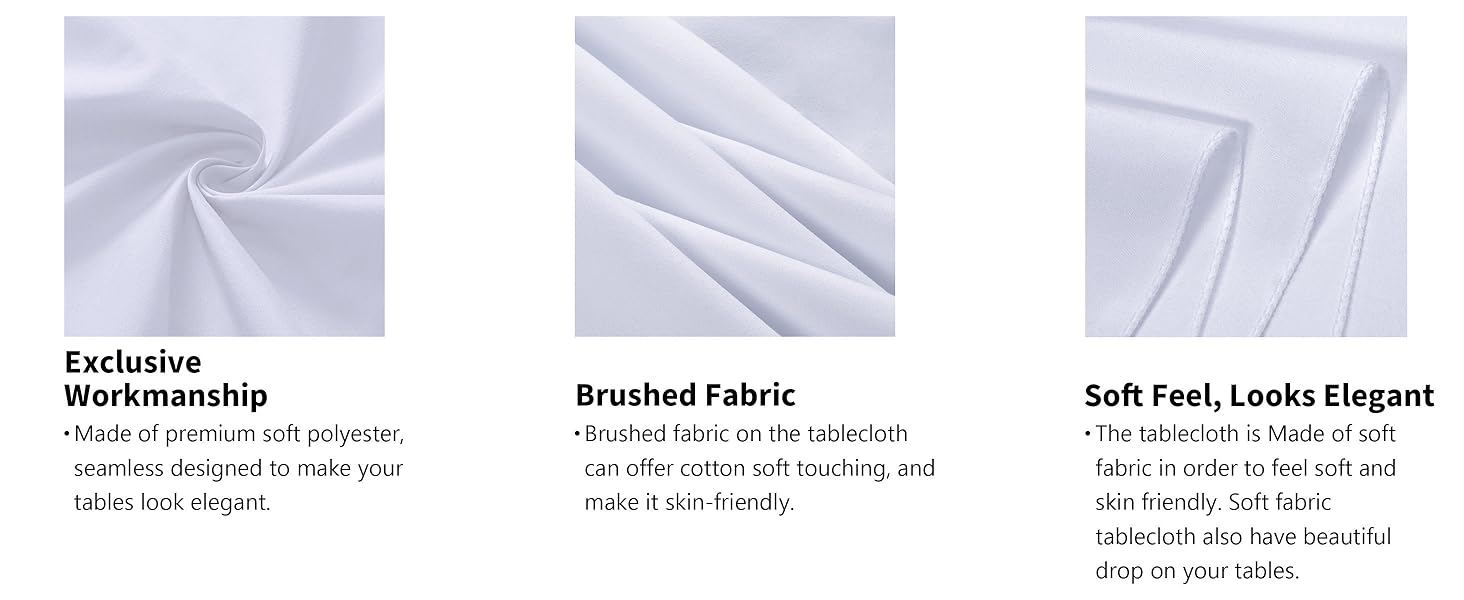 white tablecloth