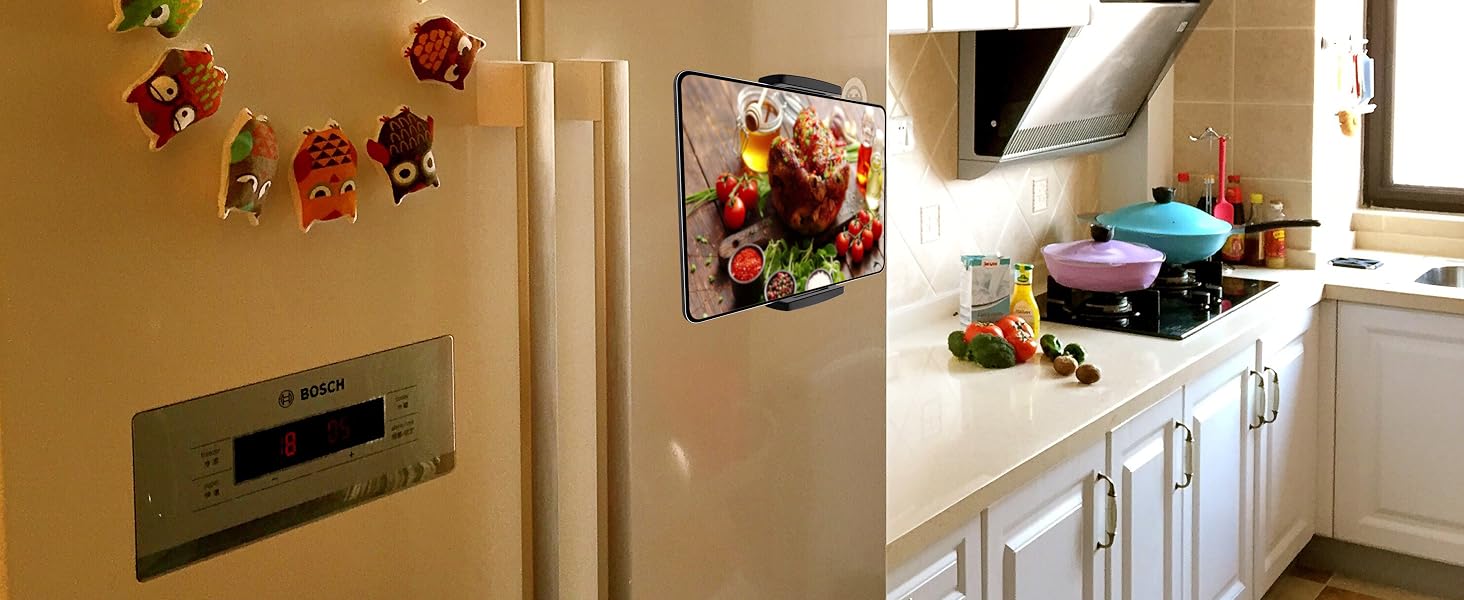 Magnetic tablet mount holder for Kitchen refrigerator