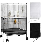 Catcan 2 Pack Bird Cage Seed Catcher Guard, Bird Cage Cover,Heavy Duty Adjustable Nylon Mesh Nett...