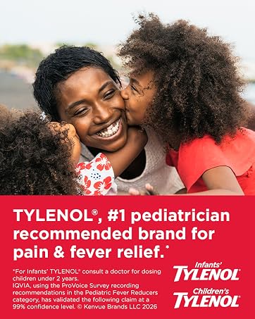 Tylenol is the #1 pediatrician recommended brand for pain & fever relief.