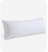 Oubonun Premium Striped Body Pillow, Breathable Cooling Cotton Cover, Soft and Fluffy 3D Down Alt...