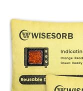 Wisesorb 500g x 2pcs Rechargeable Gun Safe Dehumidifier, Reactivated Desiccant Packs for Storage,...