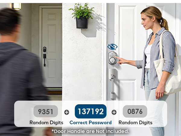 Anti-peep code lets you enter random digits before/after real pin to prevent others from seeing it.