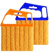 2 Pcs Blind Cleaner Duster Tool,Blind Dusters for Cleaning,Cleaning Brush,7 Finger Dusting Cleane...