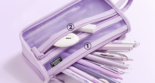 purple pencil case