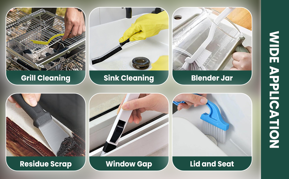 Crevice cleaning brush set