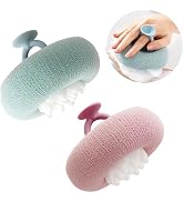 Super Soft Sunflower Suction Cup Bath Ball, New Upgraded 2-in-1 Sunflower Ball Exfoliating Bath S...