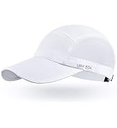 ELLEWIN Unisex Baseball Cap UPF 50 Unstructured Hat with Foldable Long Large Bill