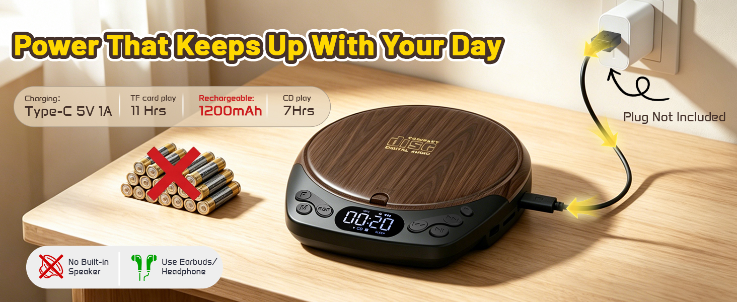 portable cd player with headphones