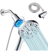 Ryhiac High Pressure Shower Head with Magnetic Back Fixed Base Design,Handheld Showerhead with Ho...