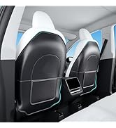 TOPABYTE Seat Back Kick Protector for Tesla Model Y Model 3 Model S Model X Leather Backseat Mats...