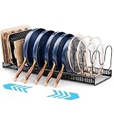 MUDEELA Pot Lids Organizer Rack for Cabinet, Expandable 11.81" to 22.85" Pot and Pan Organizer Ho...