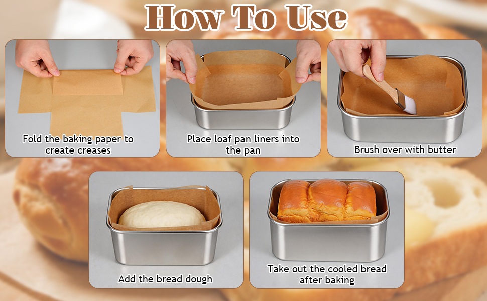 Loaf Pan Liners for Baking Bread,