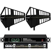 Wireless Antenna Distribution Combiner System, 18 Channels UHF Active Directional Receiver w/ 16 ...