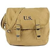 GVCELS WWII Military Vintage Messenger Bag Canvas Durable Crossbody Shoulder Bag for Men Women Re...