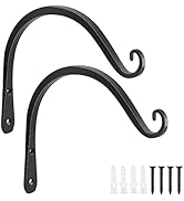 FEED GARDEN 2 Pack 8 Inch Hanging Plant Bracket Wall Hooks Decorative Plant Hangers for Outdoor H...