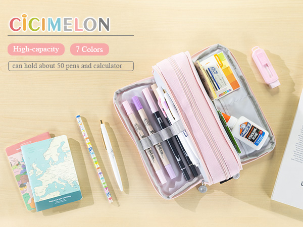 big pencil case pink