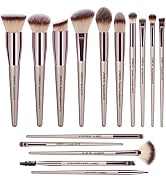 ZOREYA Makeup Brushes, 15 Pcs Professional Premium Synthetic Brush Set, Foundation Concealer Eyes...