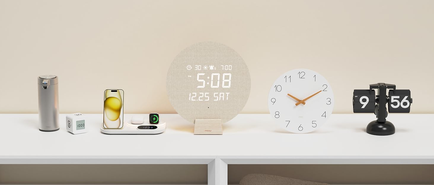 mooas led 3d clock flatwood flip clock wall clock flip desk clock automatic foaming soap dispenser