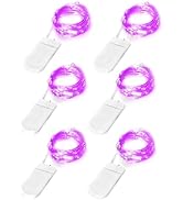 Blingstar Fairy Lights Battery Operated Christmas Lights 6Pack 7Ft 20LED Mini String Lights Silve...