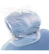 JMU 250pcs Dental Headrest Covers, 10"x11" Disposable Clear Plastic Headrest Sleeves Protector,
