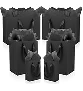 Epoesch 6 Pack Black Gift Bags with Handles and 12 Tissue Papers | Assorted Sizes – 2 Small 6.3",...