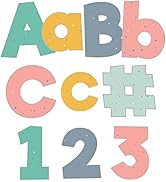 Carson Dellosa We Belong 219pc Pastel Bulletin Board Letters, 4" Letters & Numbers Bulletin Board...