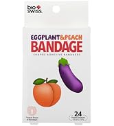 BioSwiss Bandages, Eggplant and Peach Shaped Adult Self Adhesive Bandage, Latex Free Sterile Woun...