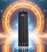 Heavy Duty Power Strip Surge Protector,20A 2500W,Widely 12 Outlets/Dual Switches,20W Fast Chargin...