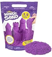 Kinetic Sand, 2.5lbs Purple Play Sand, Exclusive, Moldable Sensory Toys for Kids, Resealab...