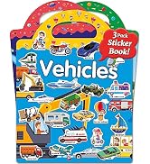 Benresive Reusable Sticker Books for Kids 2-4, 3 Sets Sticker Books for Toddlers 1-3, Toddler Sti...
